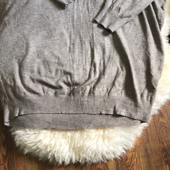 DREAMERS taupe cross open back sweater size small - Picture 4 of 13